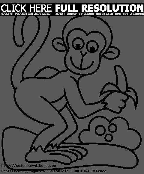 un pequeño mono con un platano para pintar