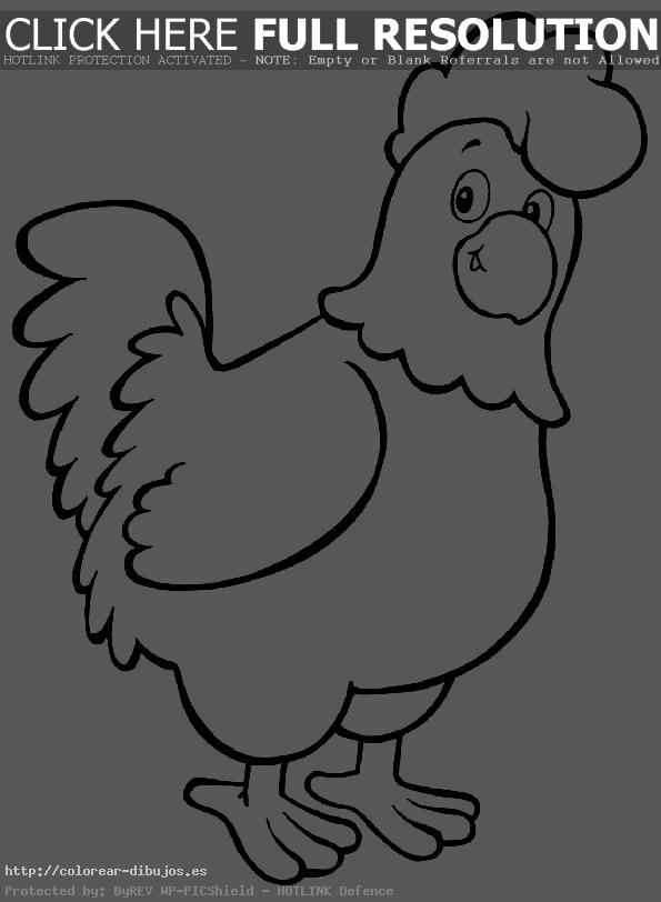 gallo para pintar e imprimir